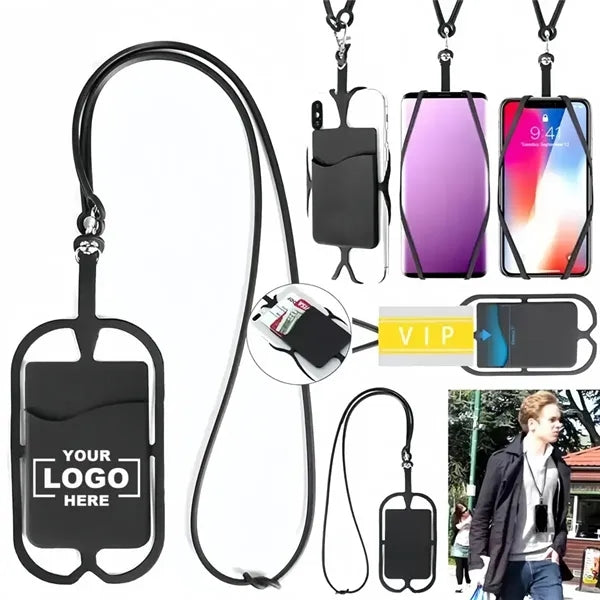 Silicone phone lanyard clip