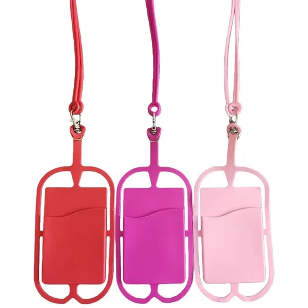 Silicone phone lanyard clip