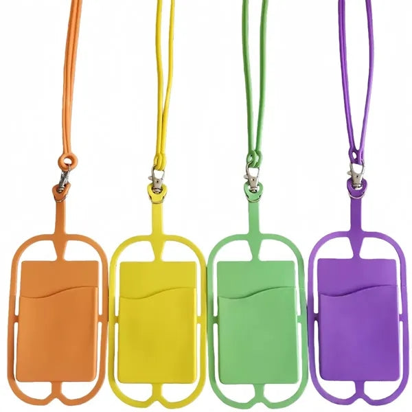 Silicone phone lanyard clip