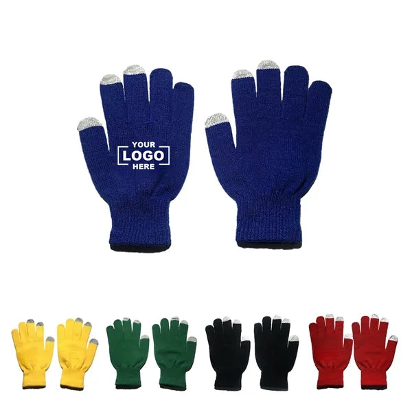 Acrylic Knit Touchscreen Gloves Mittens