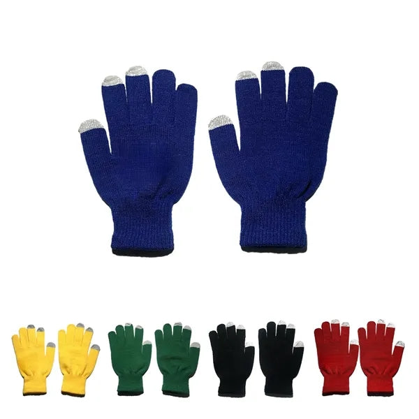 Acrylic Knit Touchscreen Gloves Mittens