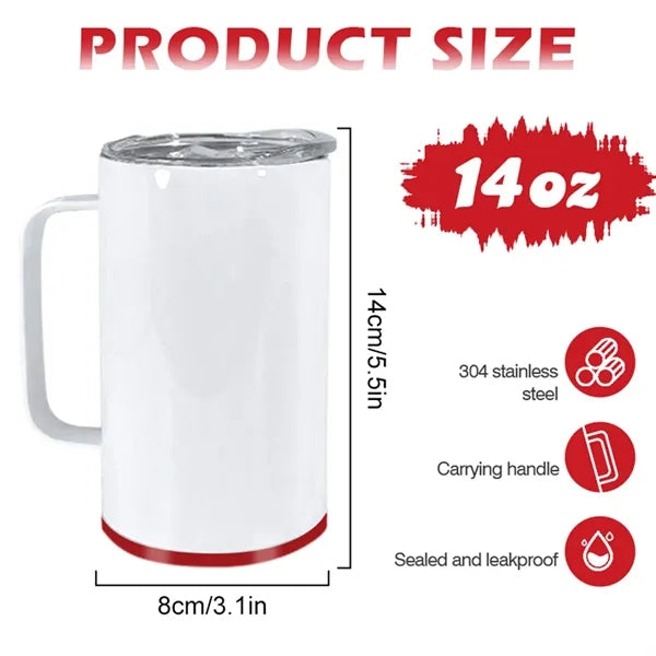 14oz Sublimation Car Mug With Plastic Bottom