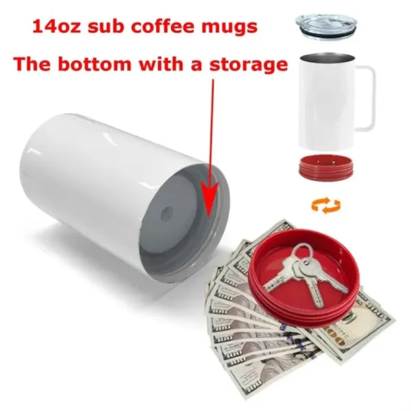 14oz Sublimation Car Mug With Plastic Bottom