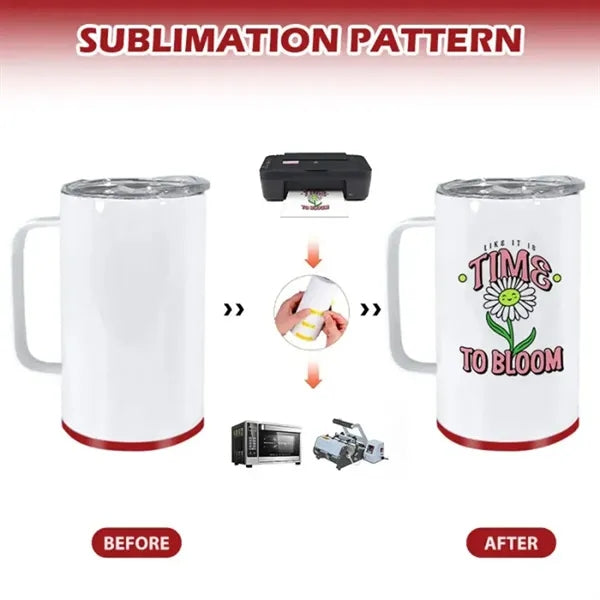 14oz Sublimation Car Mug With Plastic Bottom