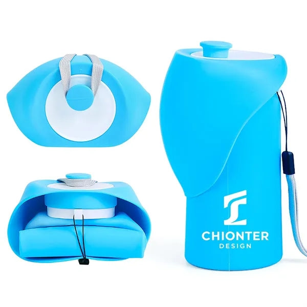 Folding water bottle for dogs