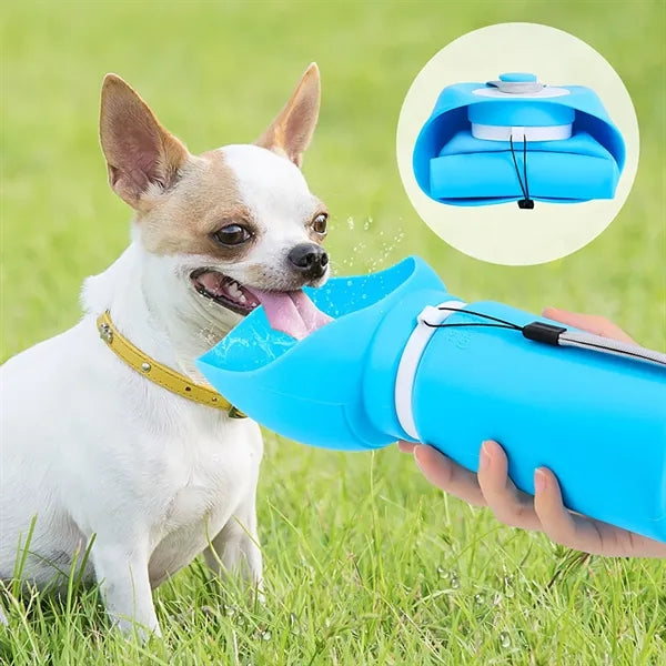 Folding water bottle for dogs