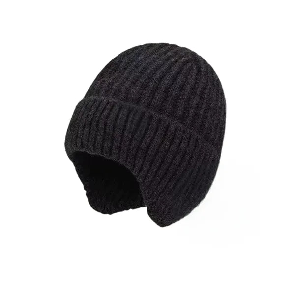 Men's winter warm ear protection thick knitted wool hat