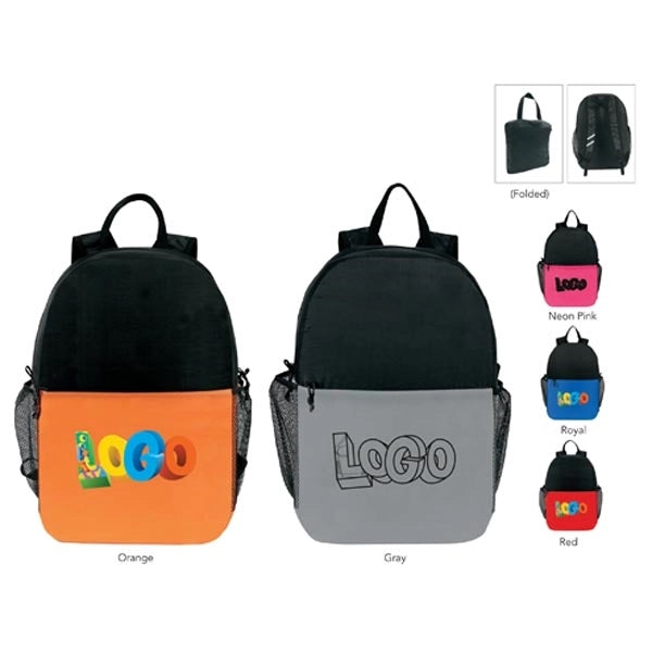 Two-Tone Foldable Lightweight Backpack