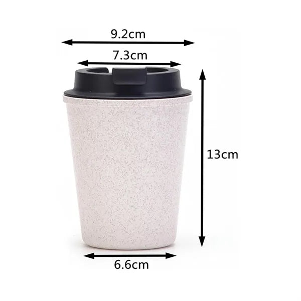 Eco-Friendly Wheat Straw Travel Mug with Lid
