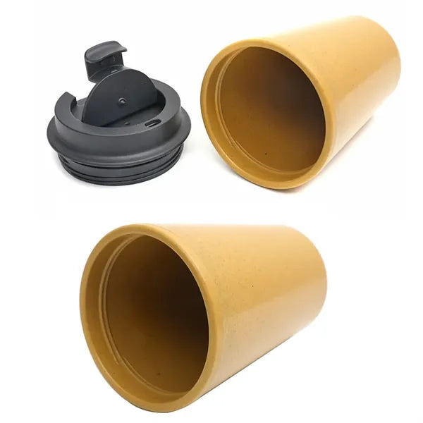 Eco-Friendly Wheat Straw Travel Mug with Lid