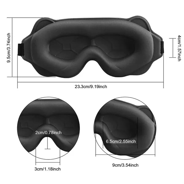 3D Travel Sleeping Eye Mask Soft Breathable Shade Cover