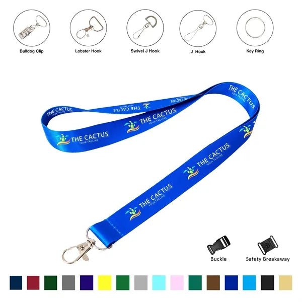 3/4" Polyester Custom Printed Lanyard