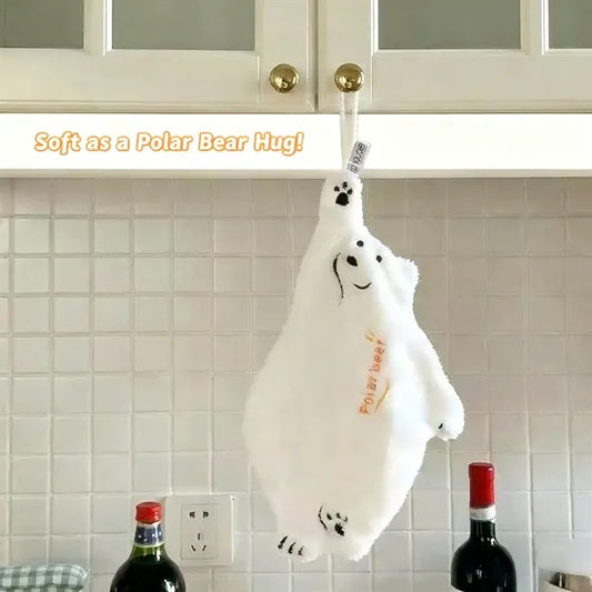 Polar Bear Hand Towel Hanging Washcloth