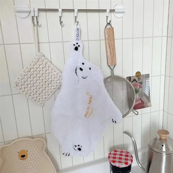 Polar Bear Hand Towel Hanging Washcloth