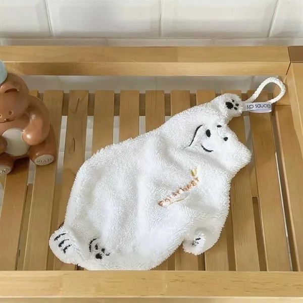Polar Bear Hand Towel Hanging Washcloth