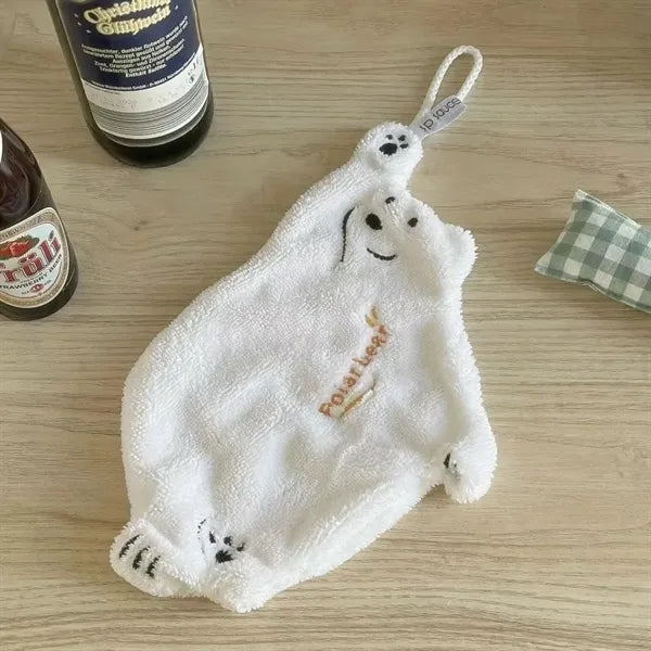 Polar Bear Hand Towel Hanging Washcloth