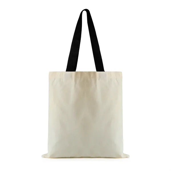 12 oz. Cotton Canvas Tote Bag with Colored Handles