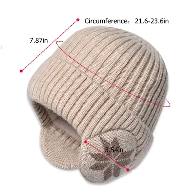 Winter Beanie Hats with Ear Flaps for Men Women
