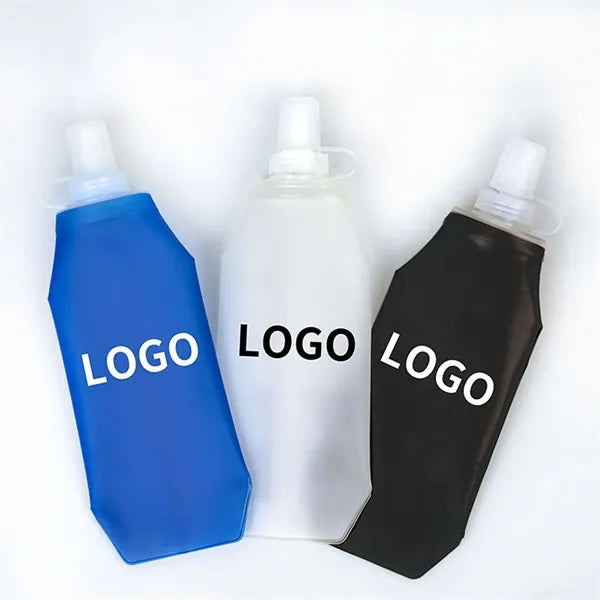 8oz TPU Collapsible Water Bottle With Lid