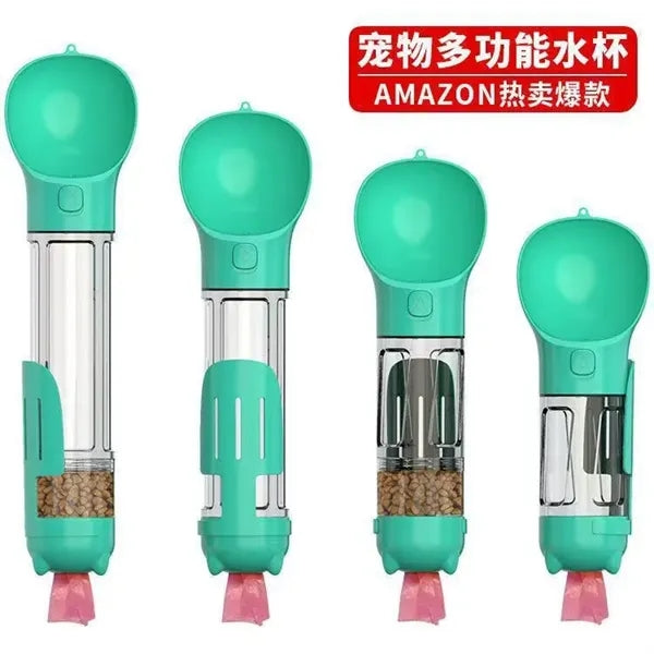 Multi functional pet feeder with garbage storage