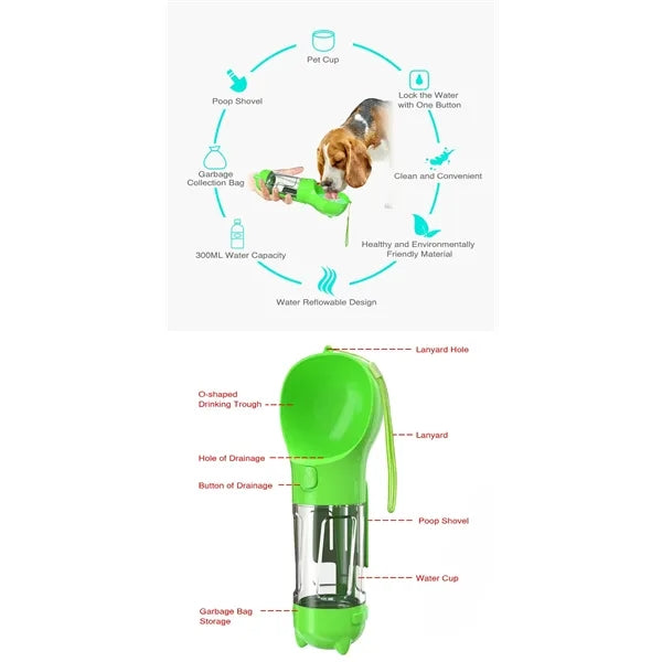 Multi functional pet feeder with garbage storage