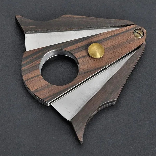 Portable Stainless Steel Double Blade Cigar Cutter Tool