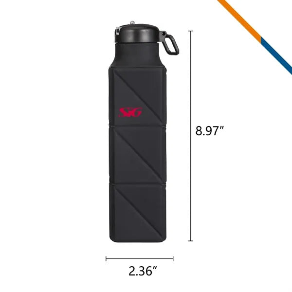 Kenneth Silicone Collapsible Water Bottle - 22 OZ.