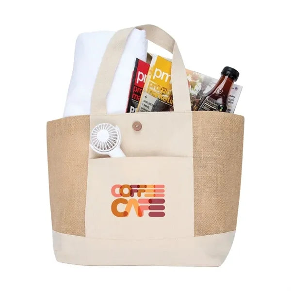 Emma Jute and Cotton Shopper Tote