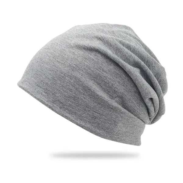 Solid color double-layer pullover hat