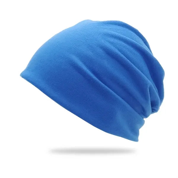Solid color double-layer pullover hat