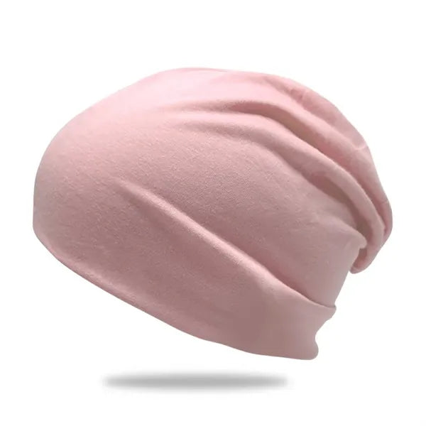 Solid color double-layer pullover hat