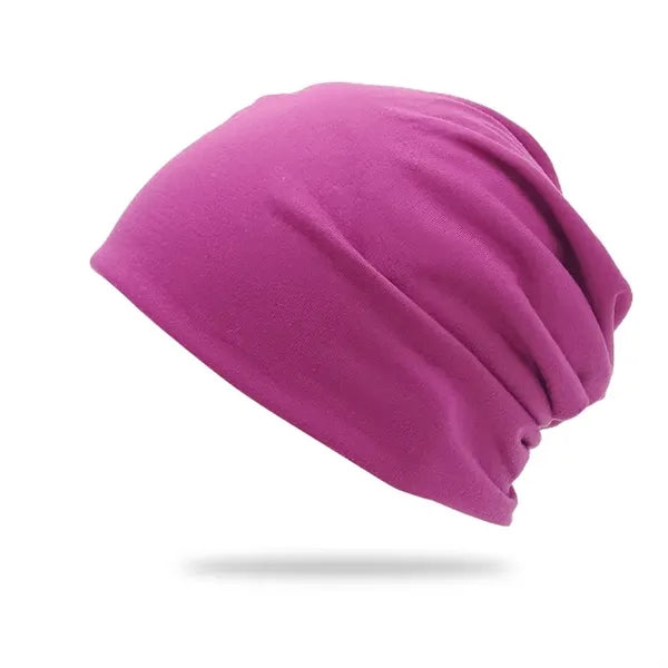 Solid color double-layer pullover hat