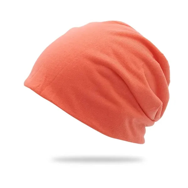 Solid color double-layer pullover hat