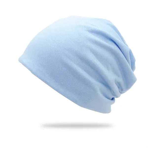 Solid color double-layer pullover hat