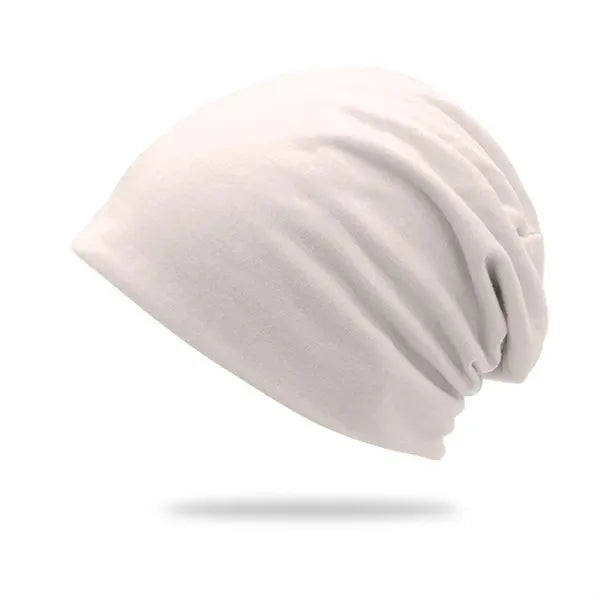 Solid color double-layer pullover hat