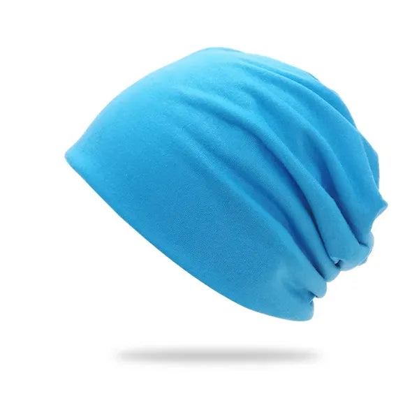 Solid color double-layer pullover hat