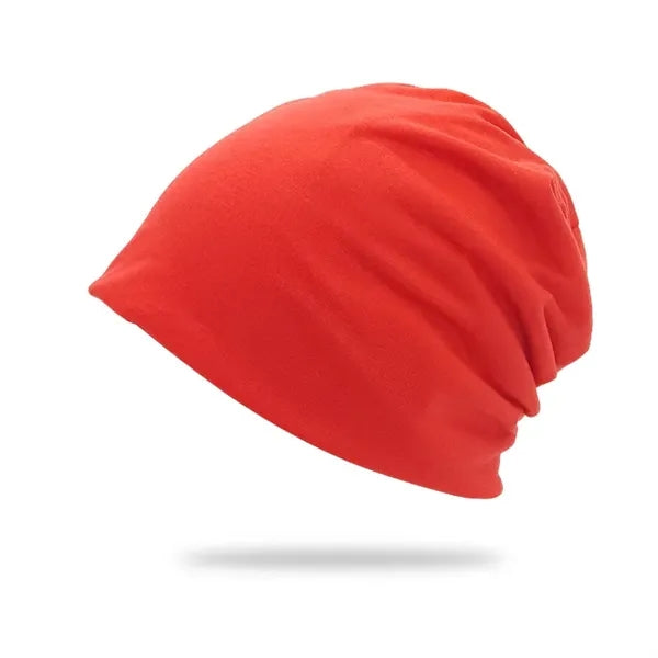 Solid color double-layer pullover hat