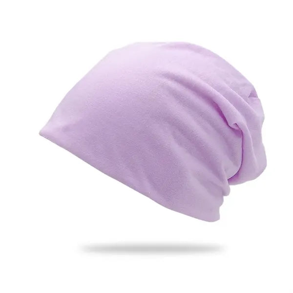 Solid color double-layer pullover hat