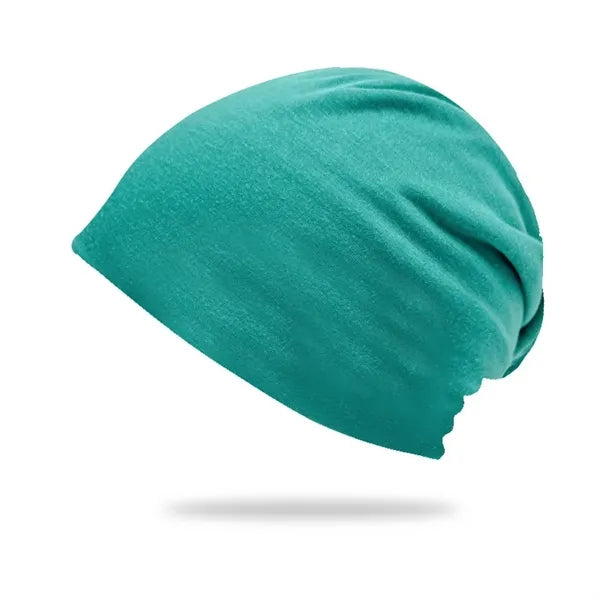 Solid color double-layer pullover hat