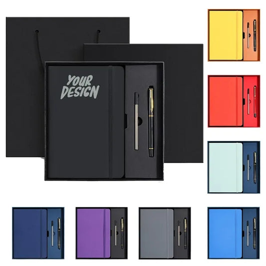 3-Piece PU Leather Journal Pen Gift Set w/ Refill