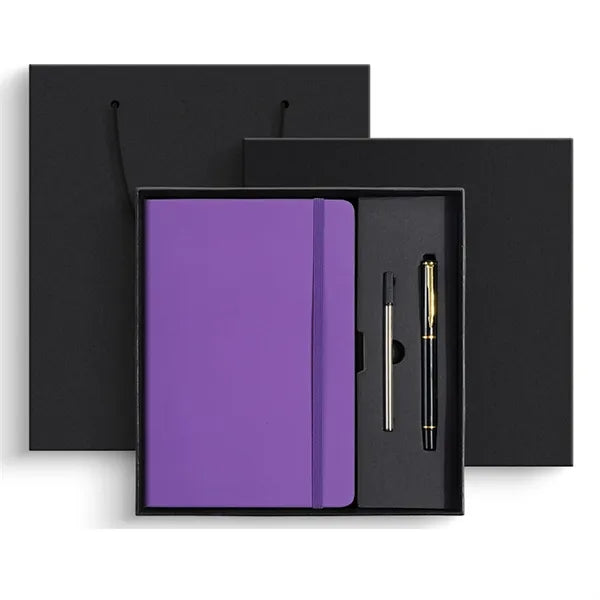 3-Piece PU Leather Journal Pen Gift Set w/ Refill