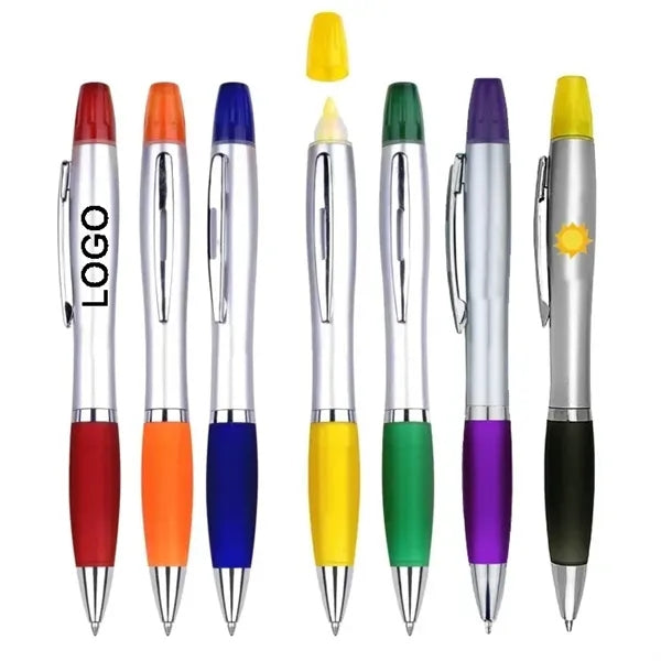 Curvy Pen with Highlighter
