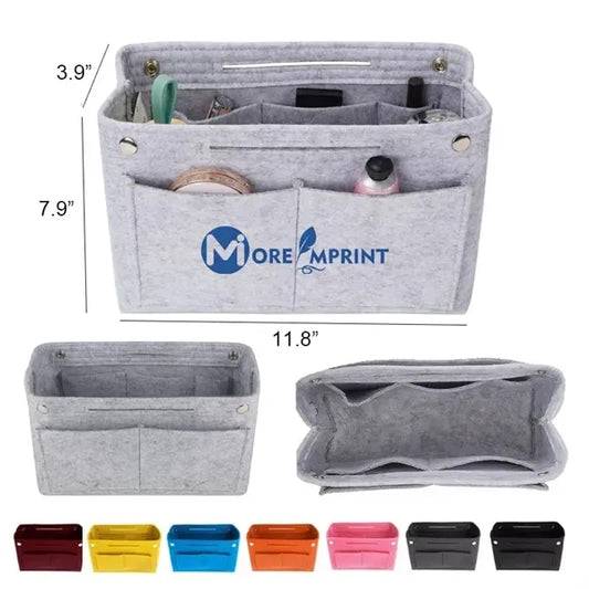 Felt Purse Organizer Insert for Tote Bag with Multi Pockets