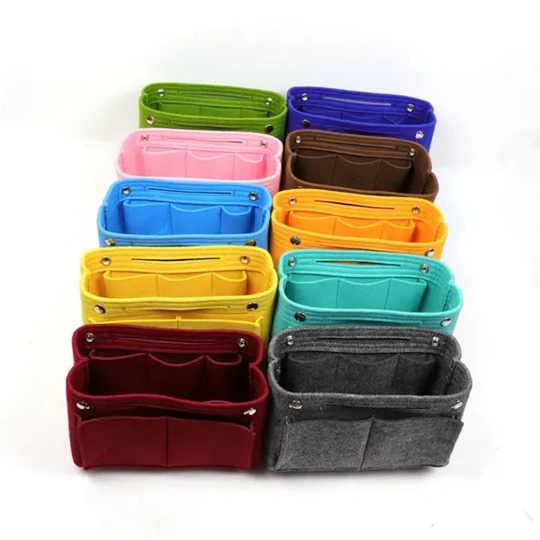 Felt Purse Organizer Insert for Tote Bag with Multi Pockets
