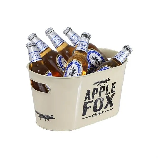 4 Gallon Galvanized Ice Bucket Tubs Metal Beverage Cooler