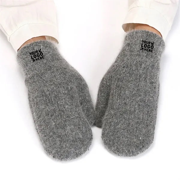 Women Winter Thick Fleece Knit Mittens Gloves