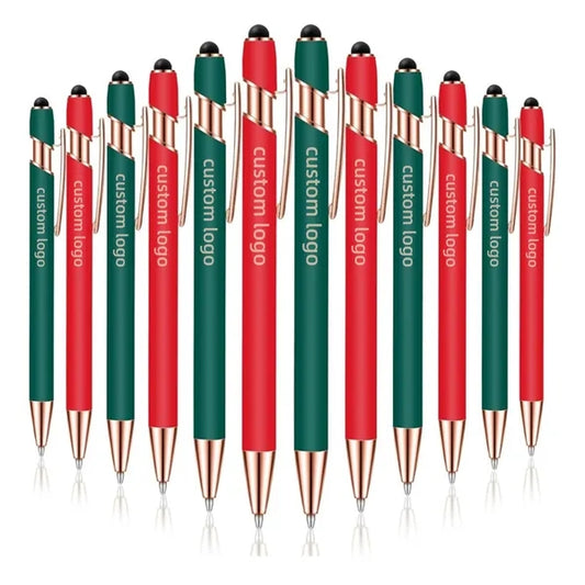 Incline Soft Touch Stylus Metal Pen - Laser Engraved