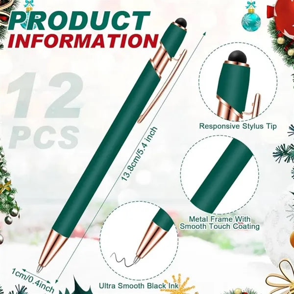 Incline Soft Touch Stylus Metal Pen - Laser Engraved
