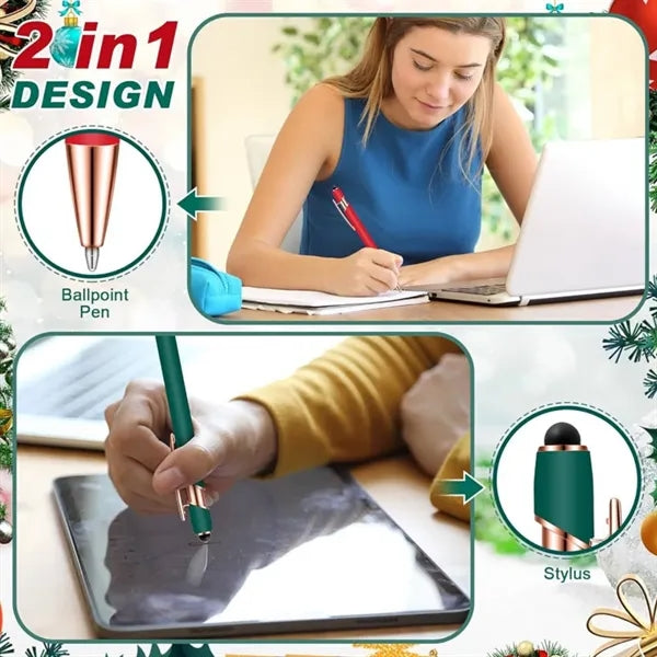 Incline Soft Touch Stylus Metal Pen - Laser Engraved