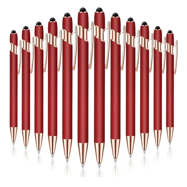 Incline Soft Touch Stylus Metal Pen - Laser Engraved